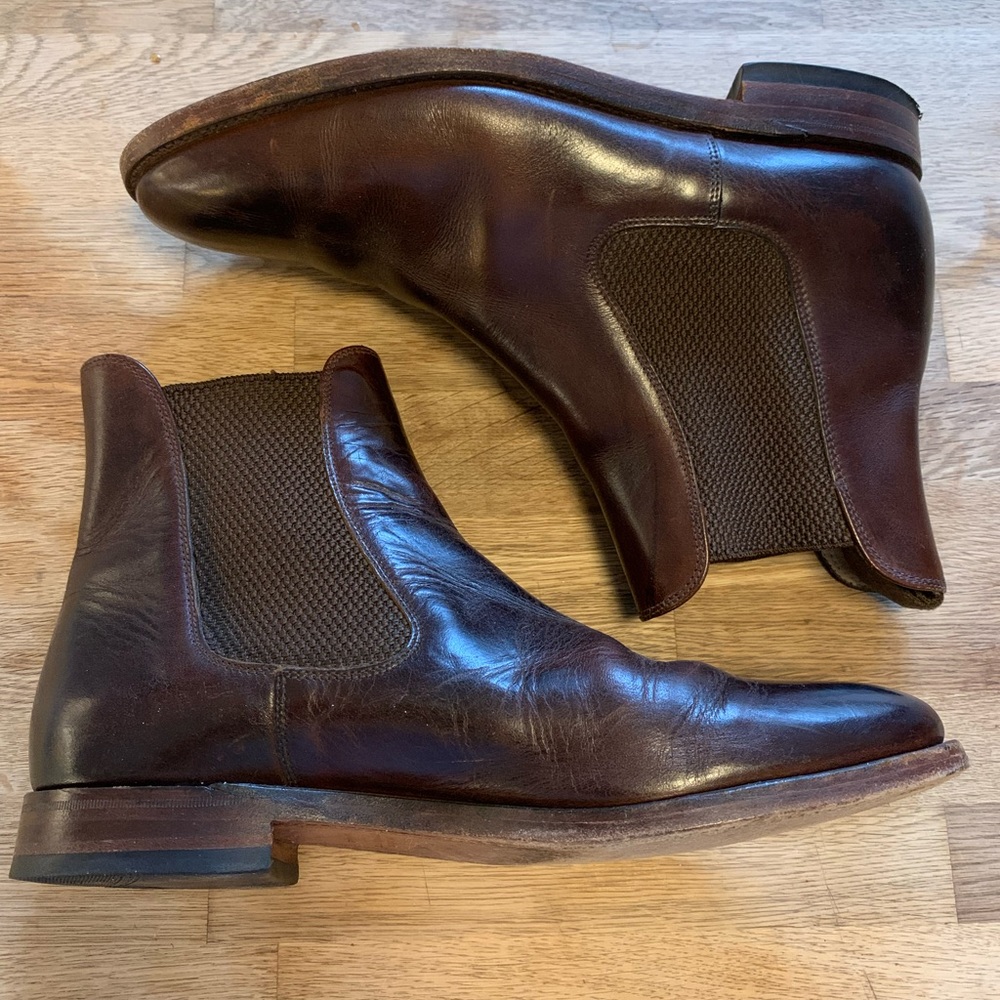 Charles Tyrwhitt Chelsea Boots - brown leather, size 9.5